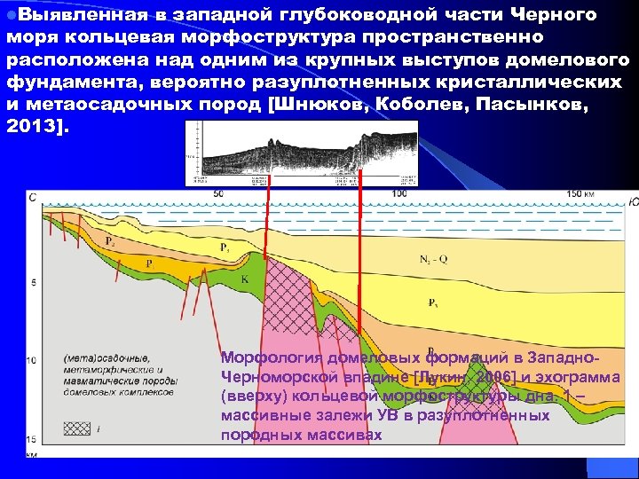 l. Выявленная в западной глубоководной части Черного моря кольцевая морфоструктура пространственно расположена над одним