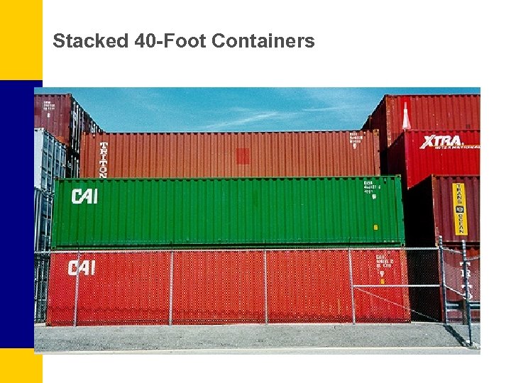 Stacked 40 -Foot Containers 