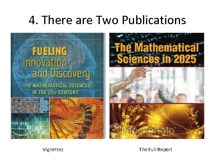 4. There are Two Publications Vignettes The Full Report 