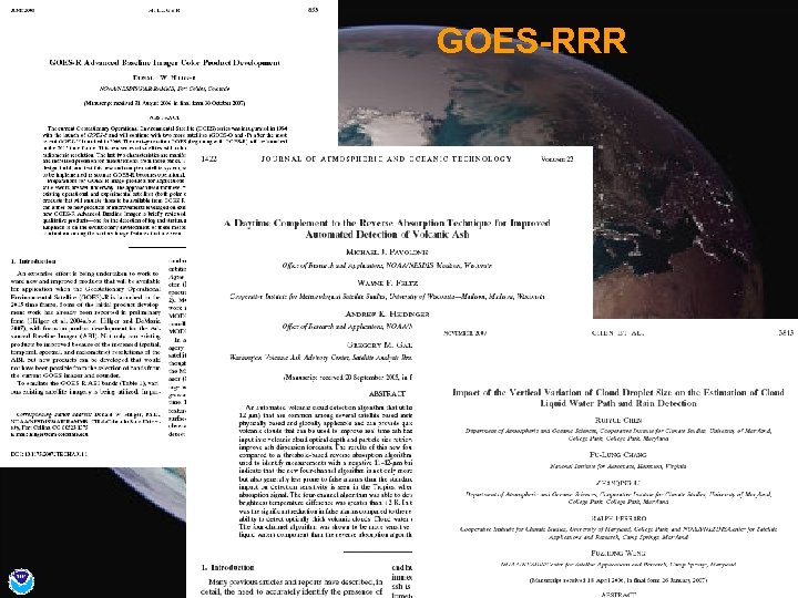 GOES-RRR Center for Satellite Applications and Research (STAR) Review 09 – 11 March 2010