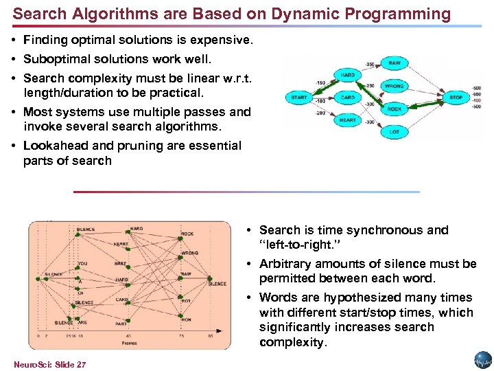 Search Algorithms are Based on Dynamic Programming • Finding optimal solutions is expensive. •