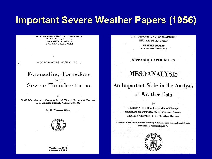 Important Severe Weather Papers (1956) 