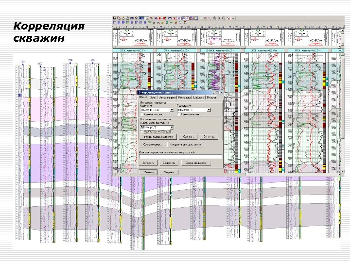 Схема корреляции скважин