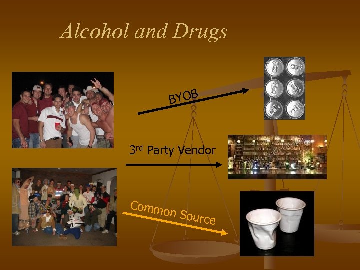 Alcohol and Drugs BYOB 3 rd Party Vendor Comm on Sou rce 
