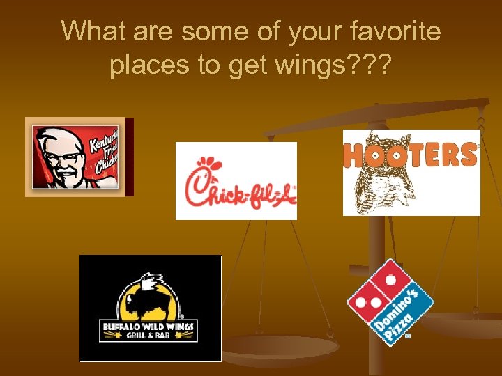 What are some of your favorite places to get wings? ? ? 