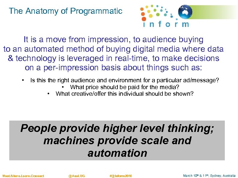 The Anatomy of Programmatic It is a move from impression, to audience buying to