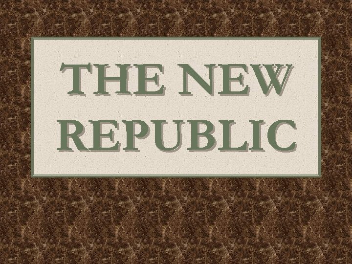 THE NEW REPUBLIC 