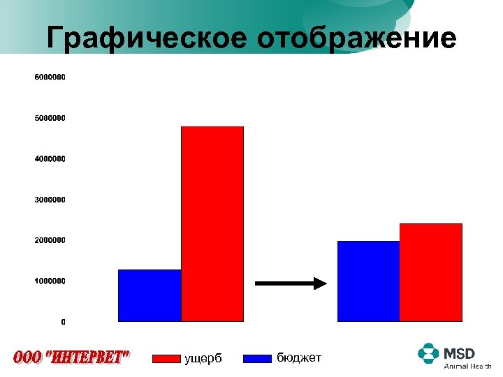 Графическое отображение ущерб бюджет 