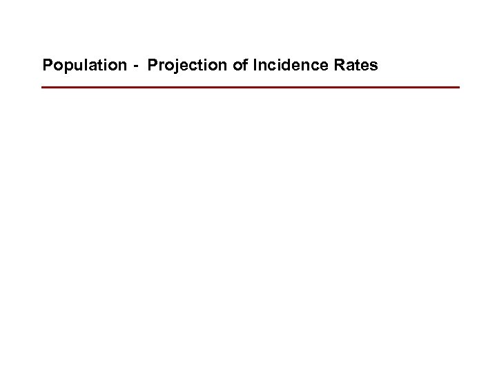 Population - Projection of Incidence Rates 