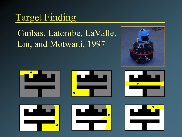 Target Finding Guibas, Latombe, La. Valle, Lin, and Motwani, 1997 