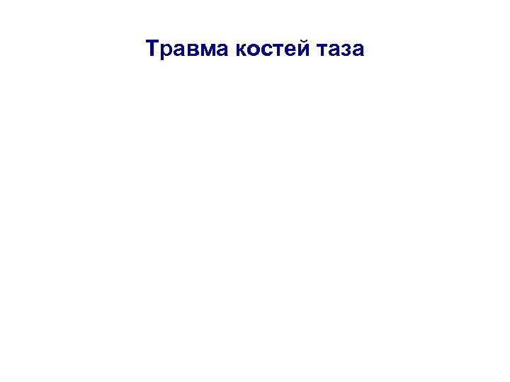 Травма костей таза 