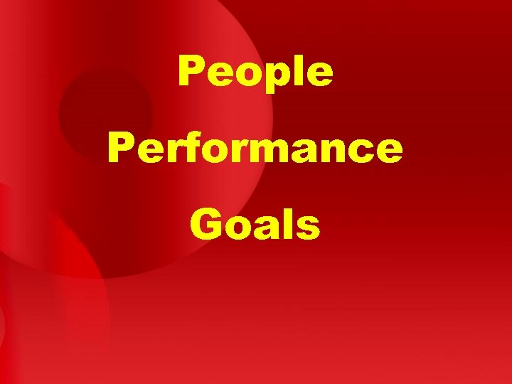 People Performance Goals 