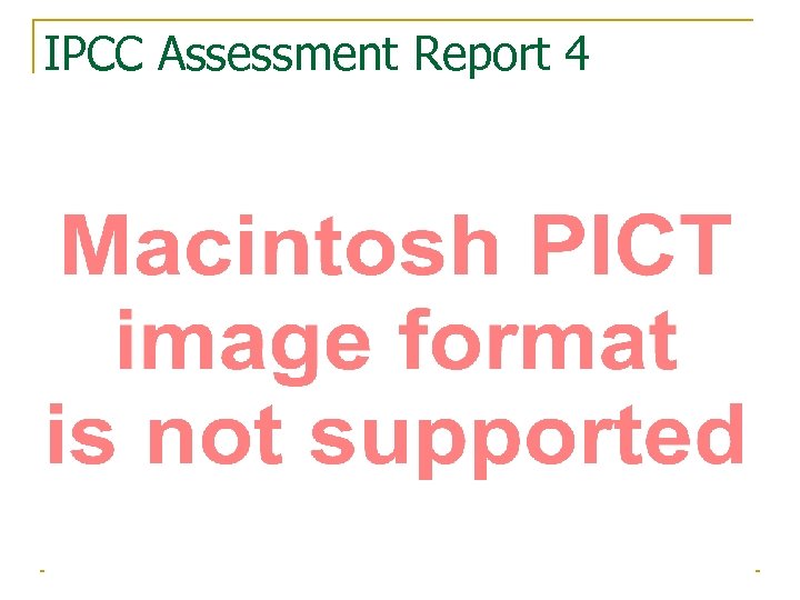 IPCC Assessment Report 4 