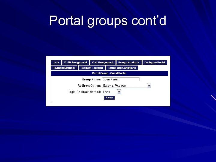 Portal groups cont’d 