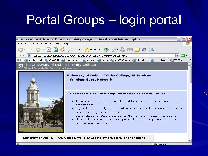 Portal Groups – login portal 
