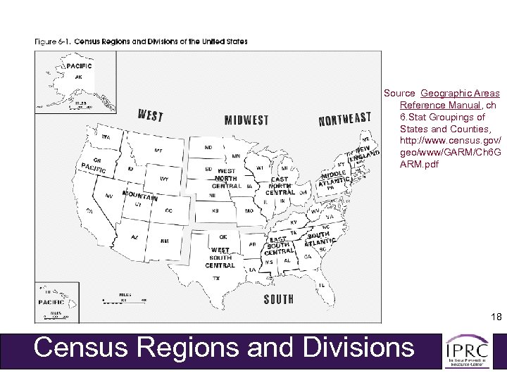 Source Geographic Areas Reference Manual, ch 6. Stat Groupings of States and Counties, http: