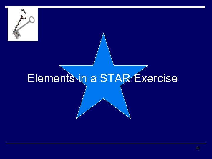 Elements in a STAR Exercise 30 