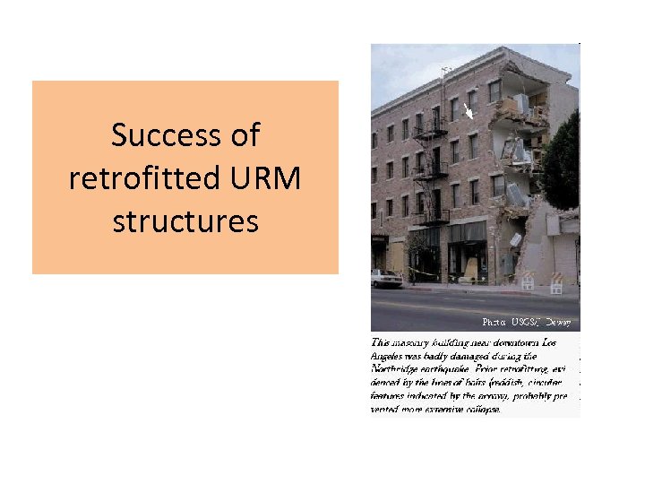 Success of retrofitted URM structures 