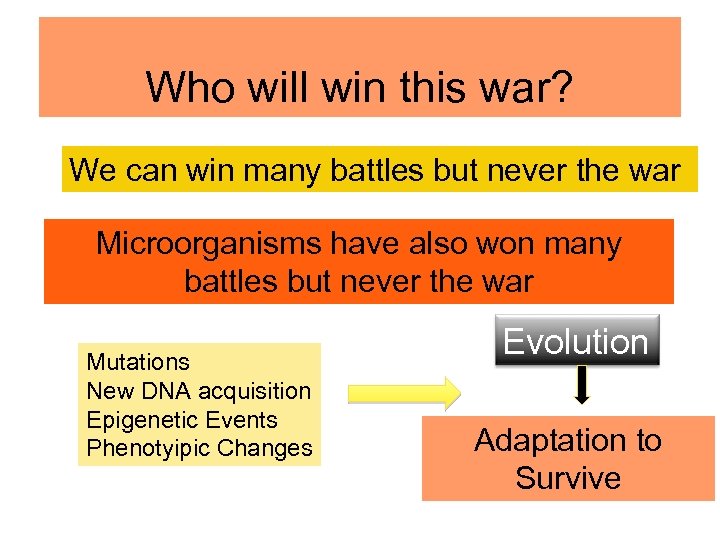 Who will win this war? We can win many battles but never the war