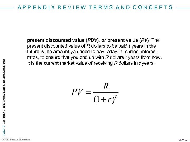 PART II The Market System: Choices Made by Households and Firms APPENDIX REVIEW TERMS