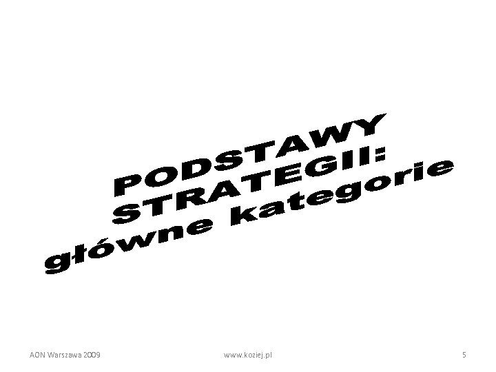 AON Warszawa 2009 www. koziej. pl 5 