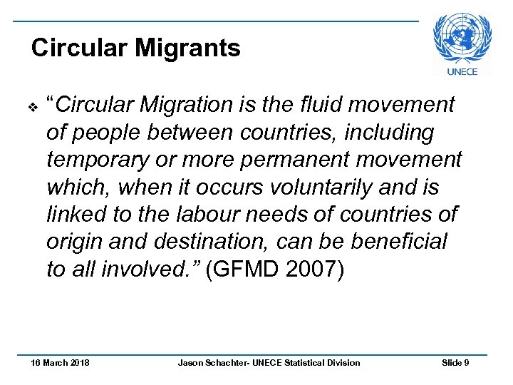 Circular Migrants v “Circular Migration is the fluid movement of people between countries, including