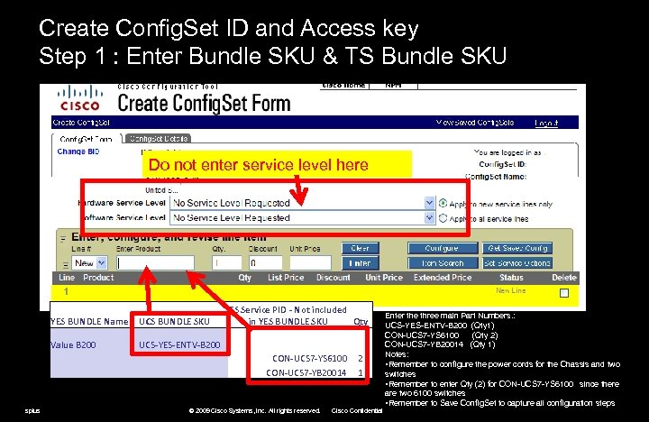 Create Config. Set ID and Access key Step 1 : Enter Bundle SKU &