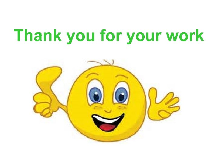 Thank you for your work 