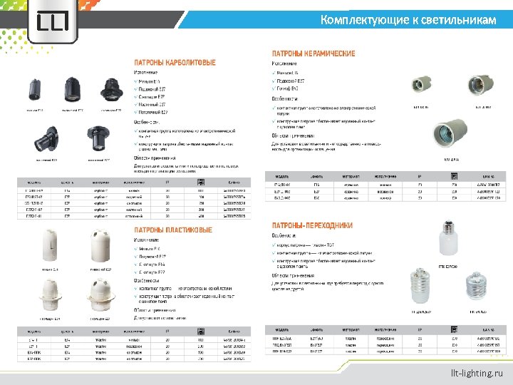 Комплектующие к светильникам llt-lighting. ru 