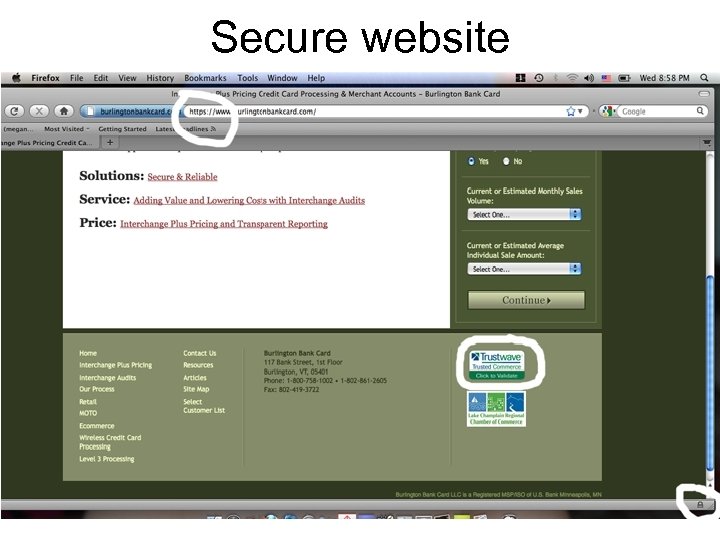 Secure website 