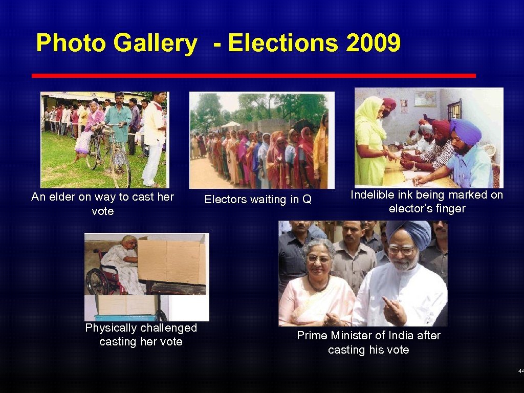 Photo Gallery - Elections 2009 An elder on way to cast her vote Physically