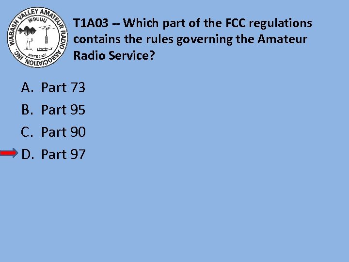 T 1 A 03 -- Which part of the FCC regulations contains the rules