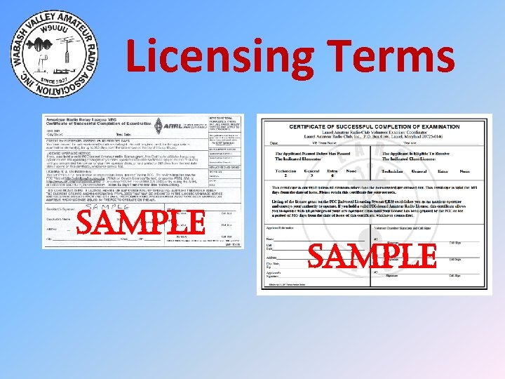 Licensing Terms SAMPLE 