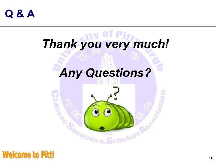 Q&A Thank you very much! Any Questions? 14 