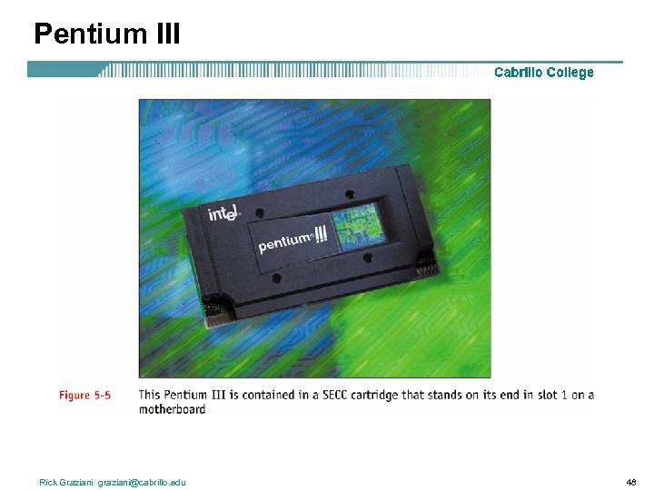 Pentium III Rick Graziani graziani@cabrillo. edu 48 