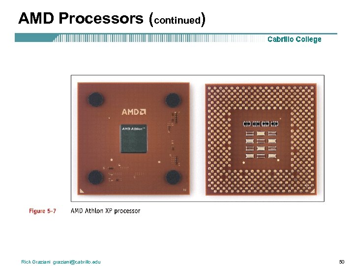 AMD Processors (continued) Rick Graziani graziani@cabrillo. edu 50 