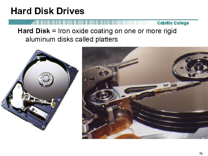 Hard Disk Drives Hard Disk = Iron oxide coating on one or more rigid