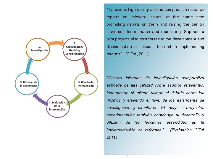 “It provides high quality applied comparative research “CEJA is also seen as providing high