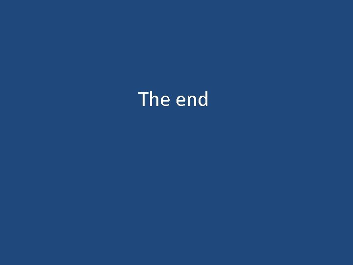 The end 