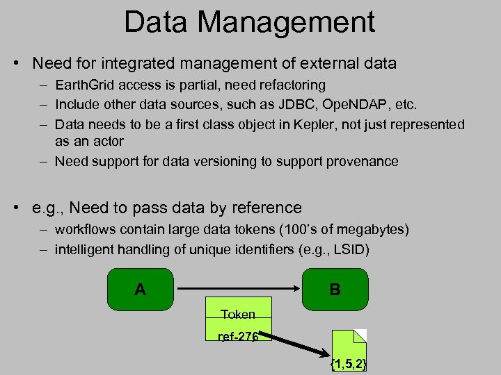 Data Management • Need for integrated management of external data – Earth. Grid access