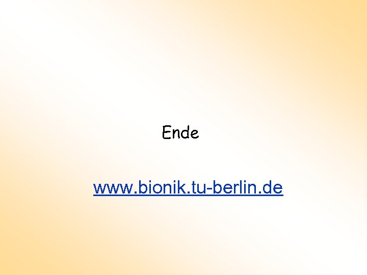 Ende www. bionik. tu-berlin. de 