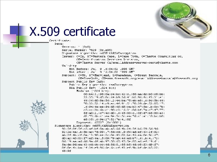X. 509 certificate 6 