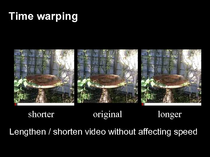 Time warping shorter original longer Lengthen / shorten video without affecting speed 