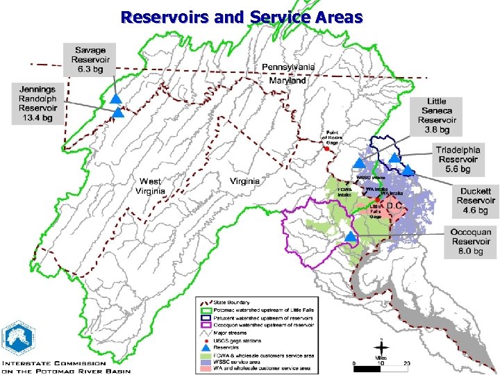 Reservoirs and Service Areas 