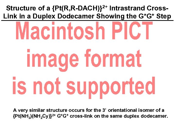 Structure of a {Pt(R, R-DACH)}2+ Intrastrand Cross. Link in a Duplex Dodecamer Showing the