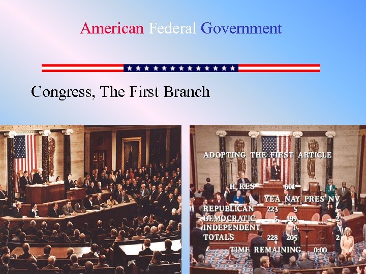 American Federal Government Congress, The First Branch 