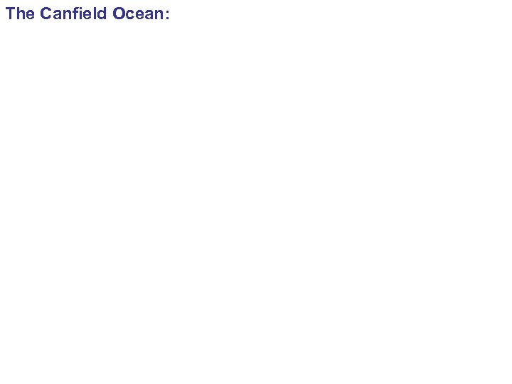 The Canfield Ocean: 