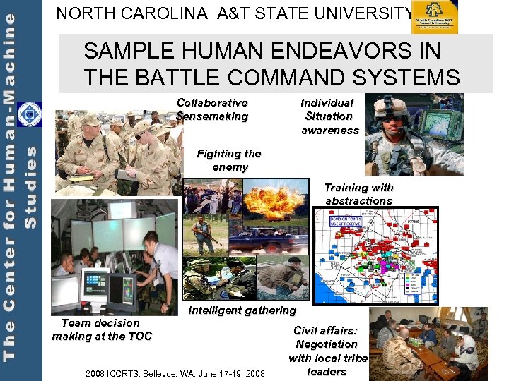 NORTH CAROLINA A&T STATE UNIVERSITY SAMPLE HUMAN ENDEAVORS IN THE BATTLE COMMAND SYSTEMS Collaborative