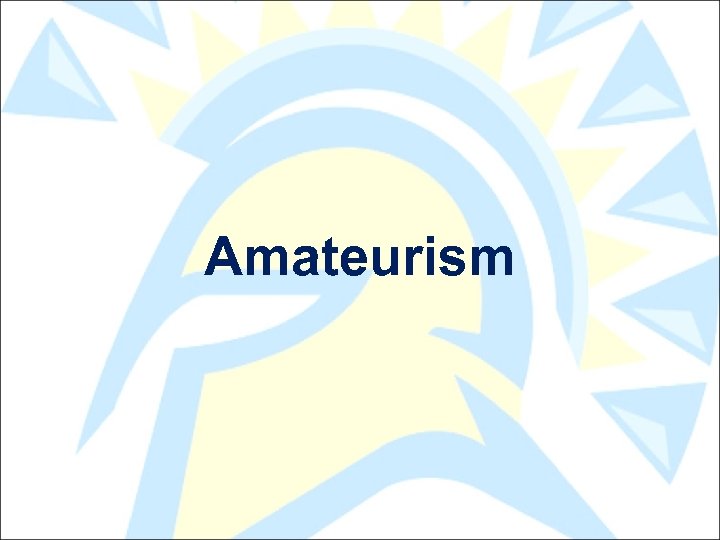 Amateurism 