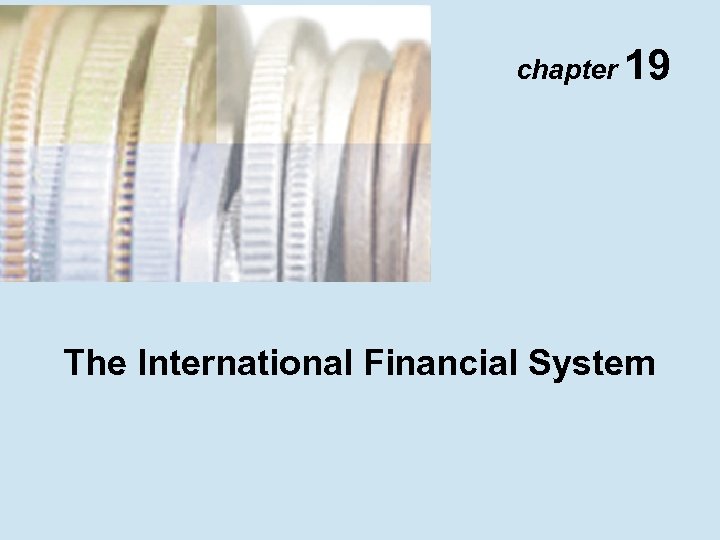 chapter 19 The International Financial System 